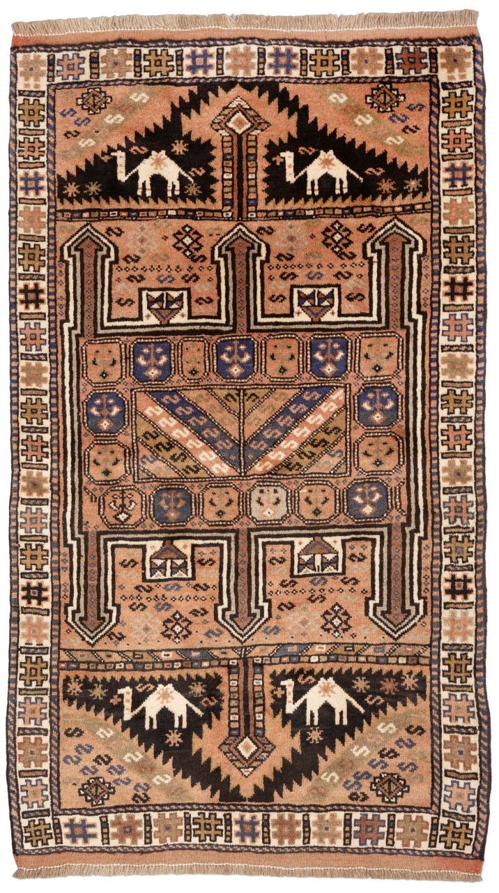 handgeknüpfter Orienteppich Kurdi aus Persien Maß 186x113 cm