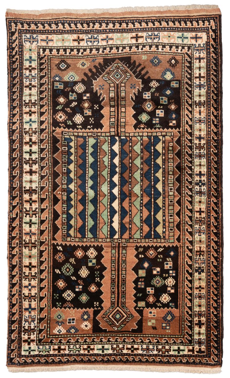 handgeknüpfter Orienteppich Kurdi aus Persien Maß 187x115 cm