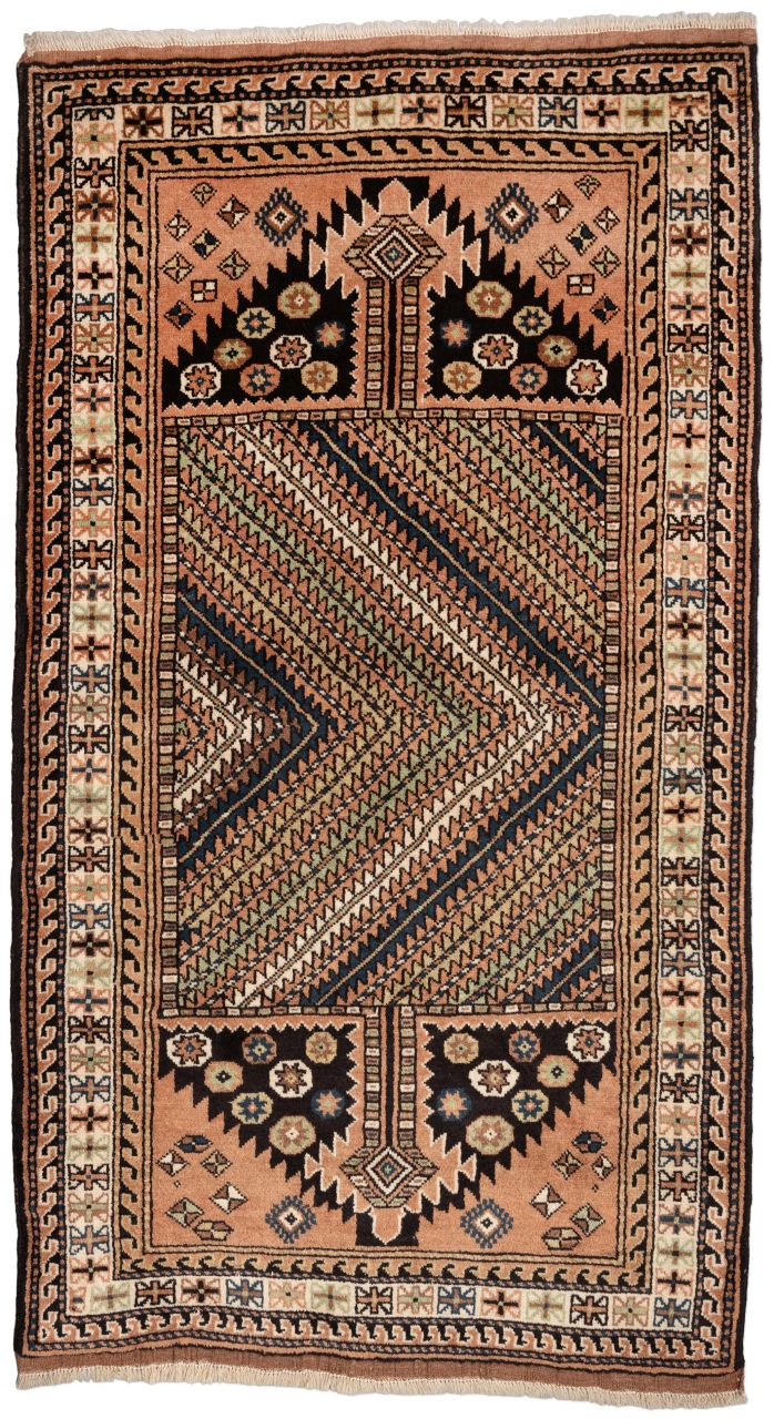 handgeknüpfter Orienteppich Kurdi aus Persien Maß 203x116 cm