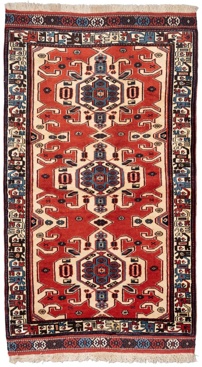 handgeknüpfter Orienteppich Kurdi aus Persien Maß 205x110 cm