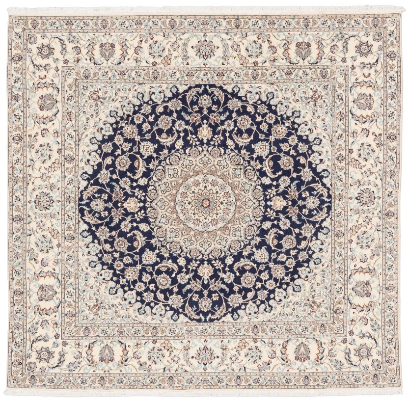 handgeknüpfter Orienteppich Nain aus Persien Maß 197x192 cm