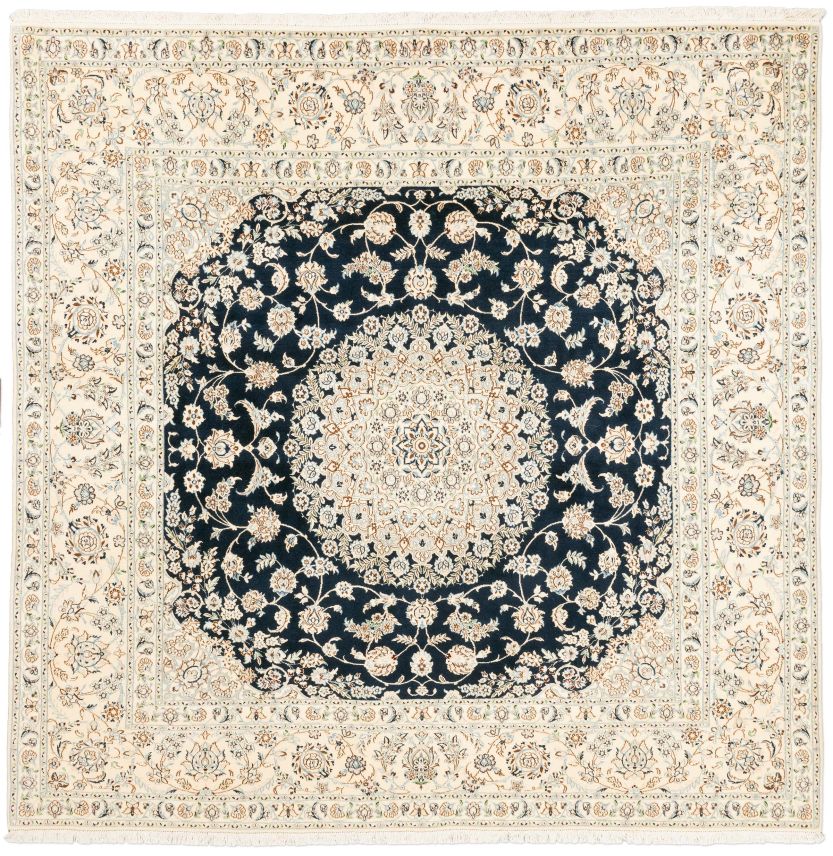 handgeknüpfter Orienteppich Nain aus Persien Maß 200x197 cm