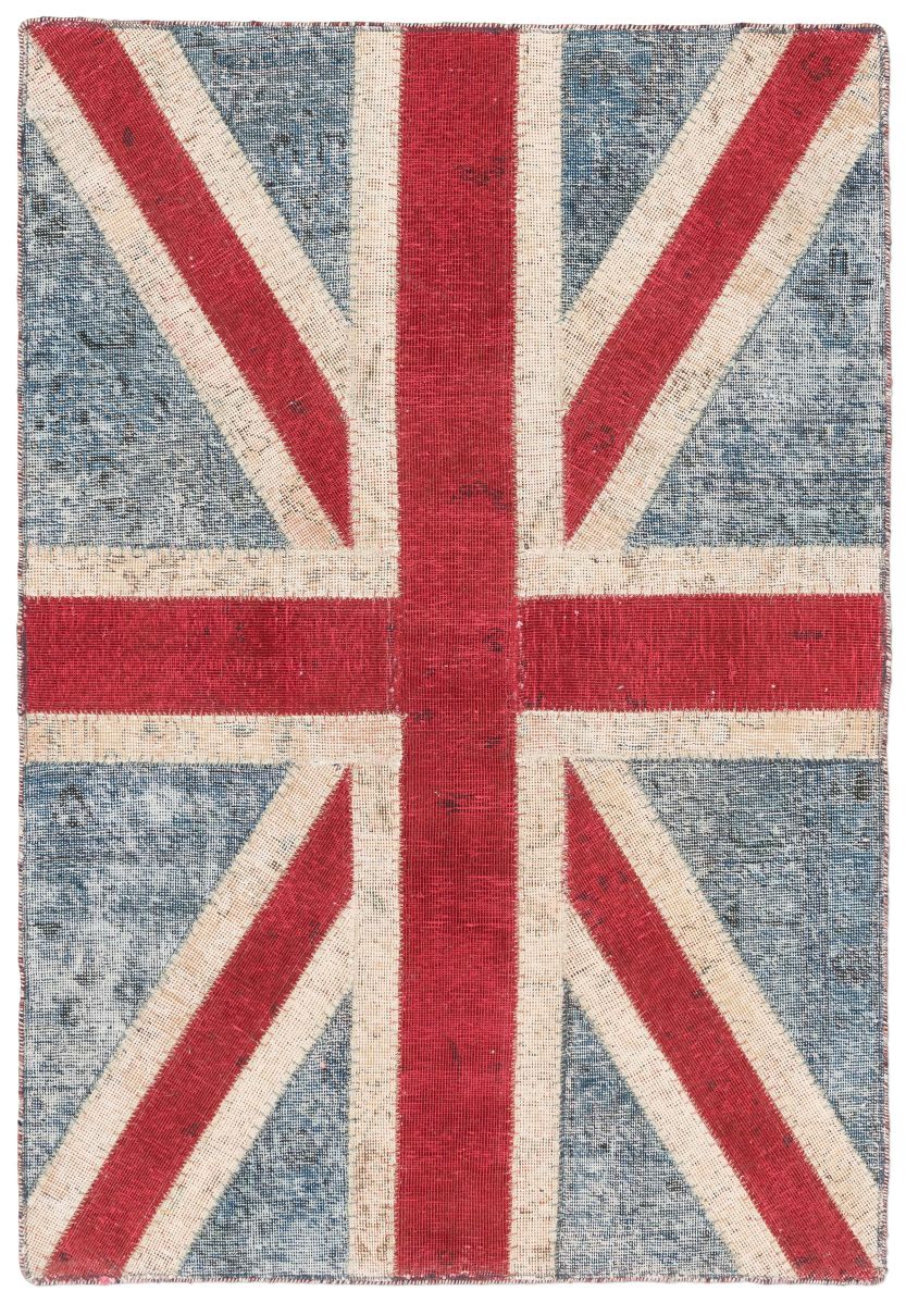 handgeknüpfter Orienteppich Patchwork aus Pakistan Maß 149x102 cm