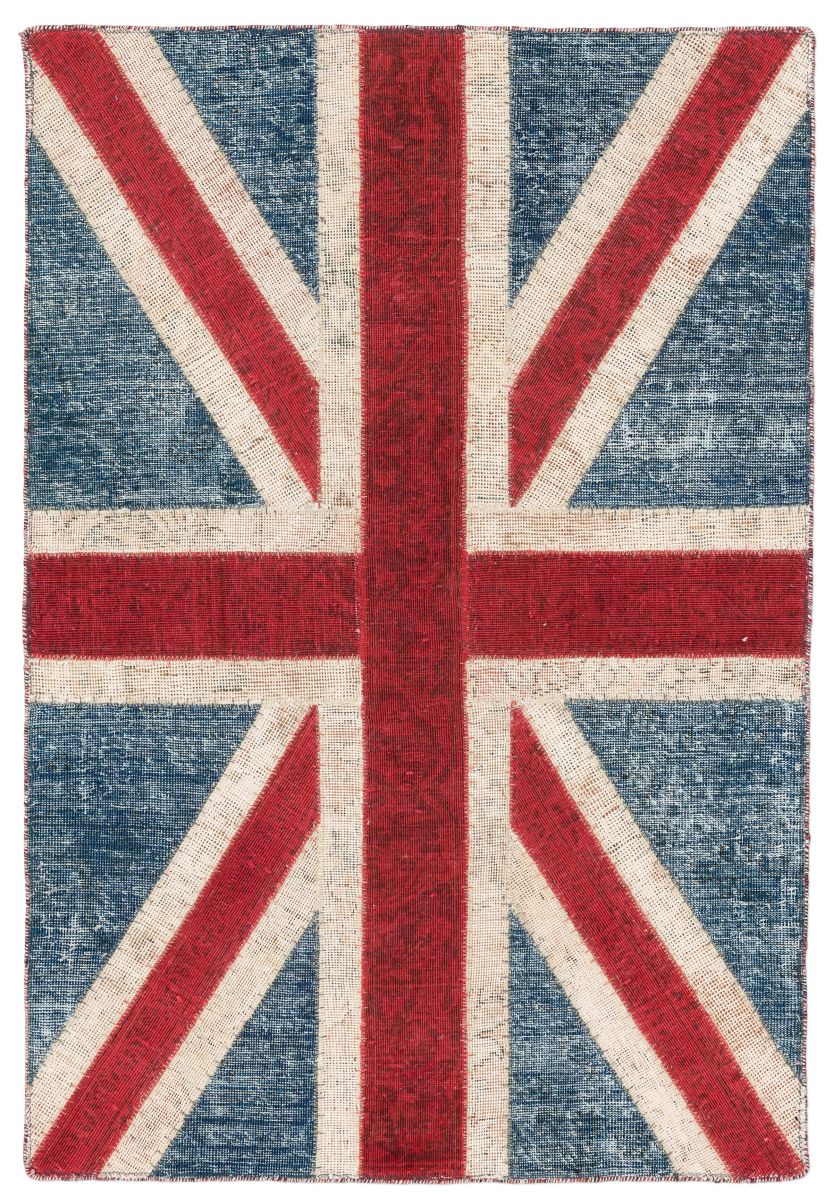 handgeknüpfter Orienteppich Patchwork aus Pakistan Maß 150x102 cm