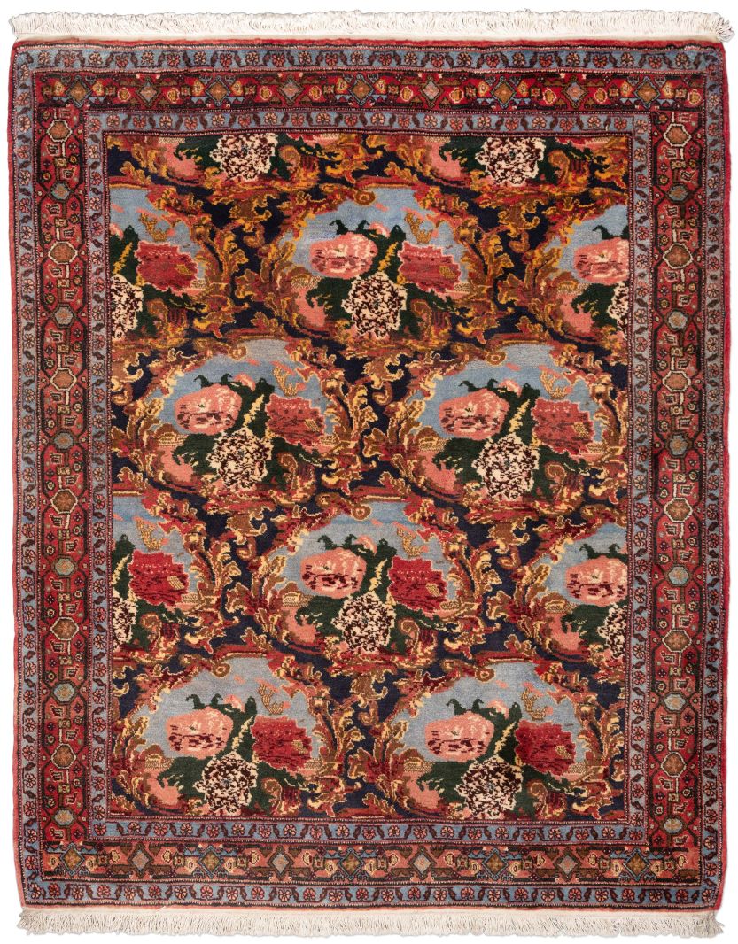 handgeknüpfter Orienteppich Sanandaj aus Persien Maß 153x126 cm