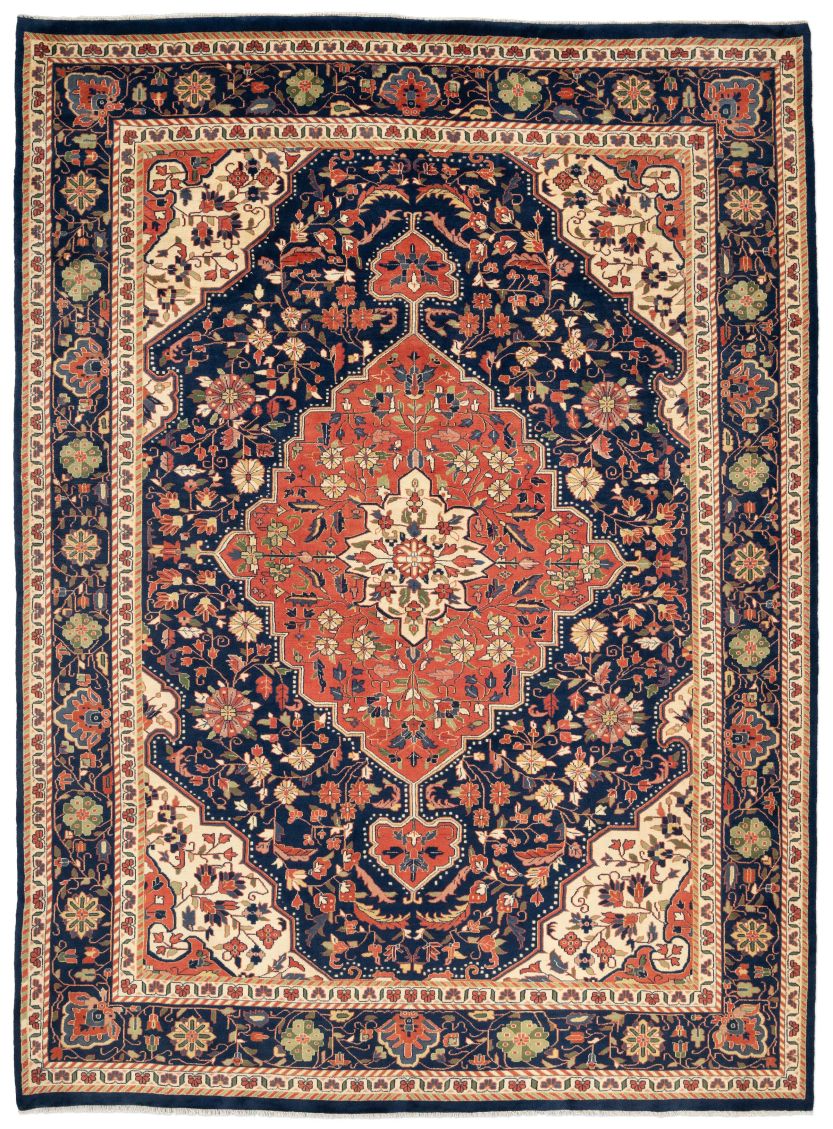 handgeknüpfter Orienteppich Sarough aus Indien Maß 336x252 cm