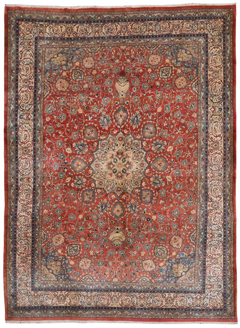 handgeknüpfter Orienteppich Sarough aus Persien Maß 370x273 cm