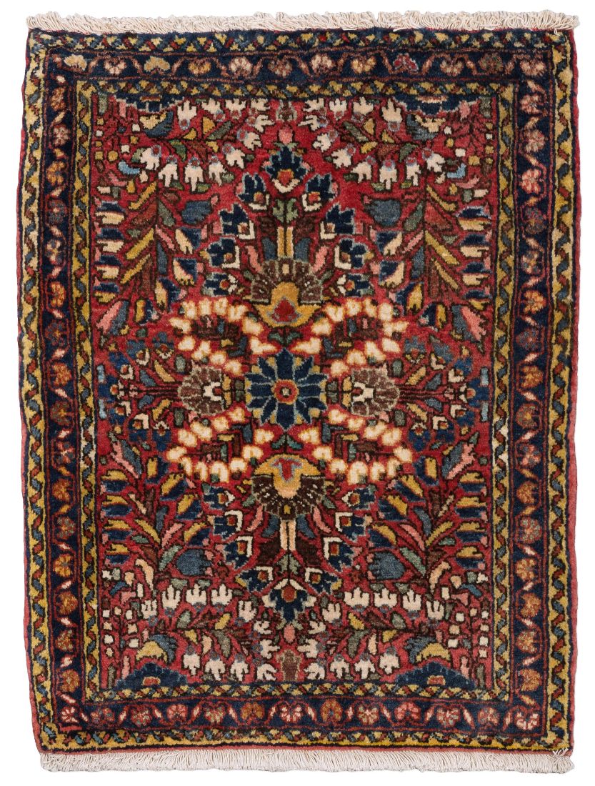 handgeknüpfter Orienteppich Sarough aus Persien Maß 74x58 cm