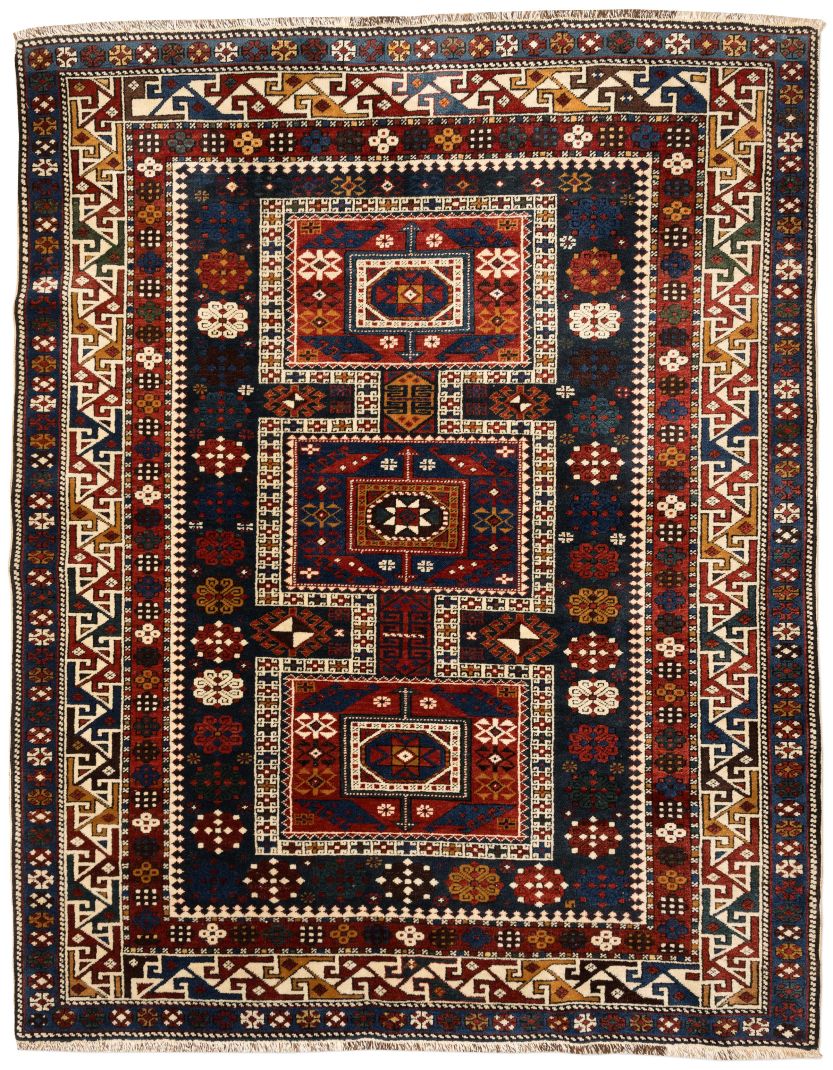 handgeknüpfter Orienteppich Schirwan aus Azerbaidjan Maß 161x129 cm