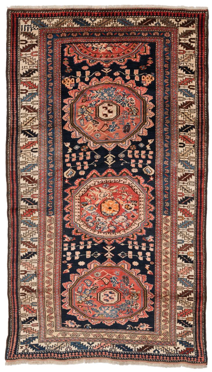 handgeknüpfter Orienteppich Schirwan aus Azerbaidjan Maß 244x138 cm