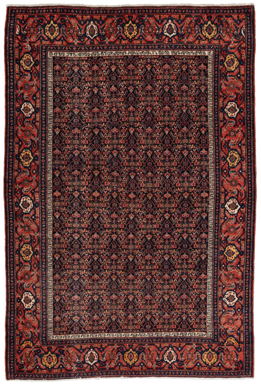 handgeknüpfter Orienteppich Senneh aus Persien Maß 197x135 cm