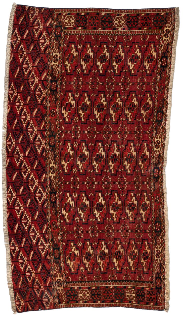 handgeknüpfter Orienteppich Tekke aus Turkmenistan Maß 125x67 cm