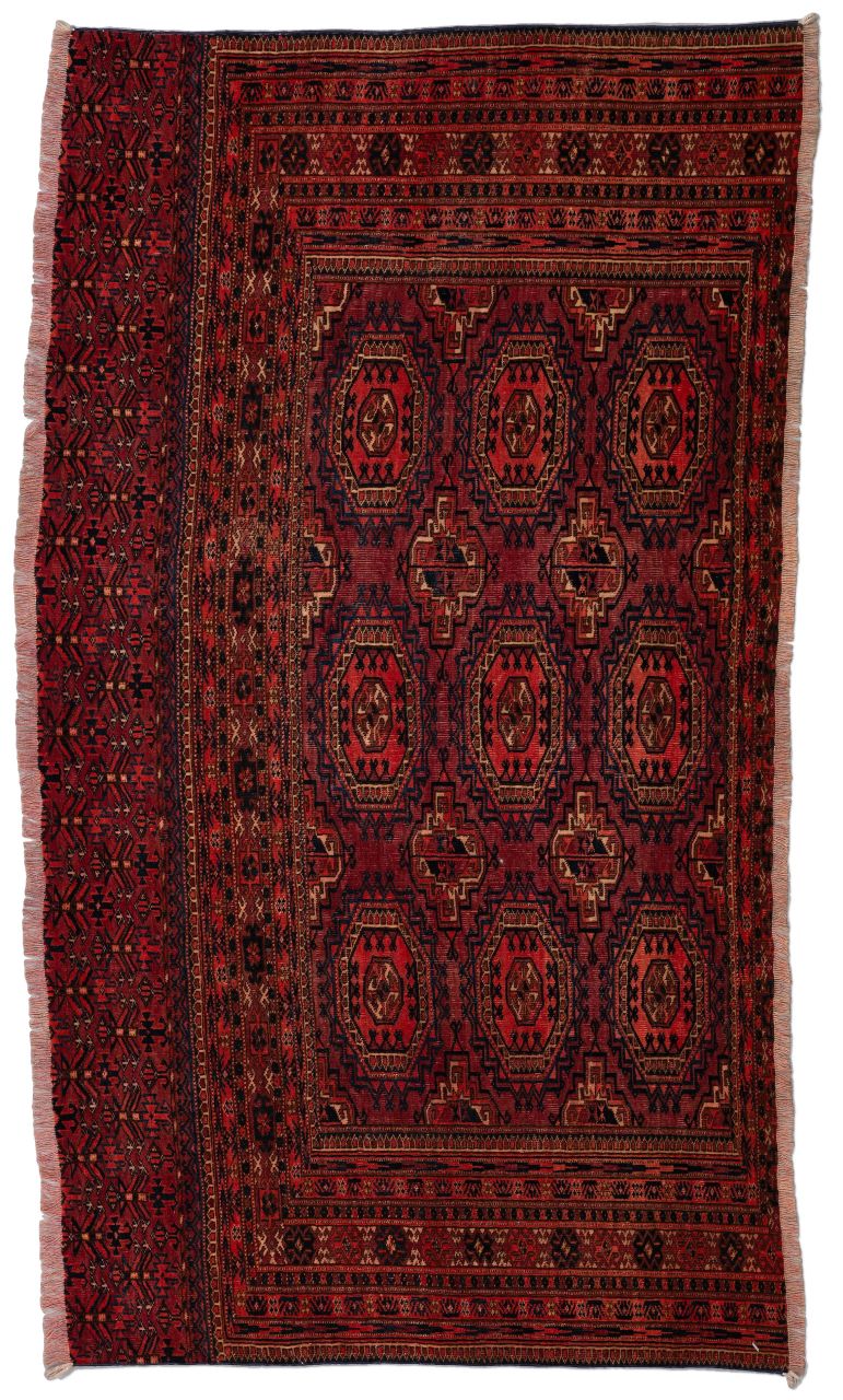 handgeknüpfter Orienteppich Tekke aus Turkmenistan Maß 138x77 cm