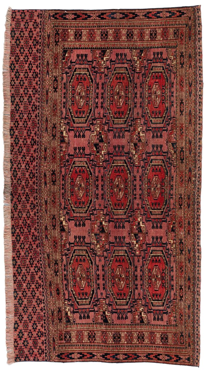 handgeknüpfter Orienteppich Tekke aus Turkmenistan Maß 141x77 cm