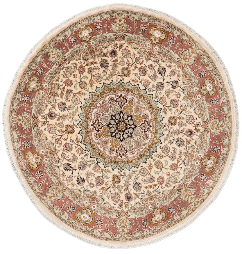 handgeknüpfter Orienteppich Täbriz aus Persien Maß 204x200 cm