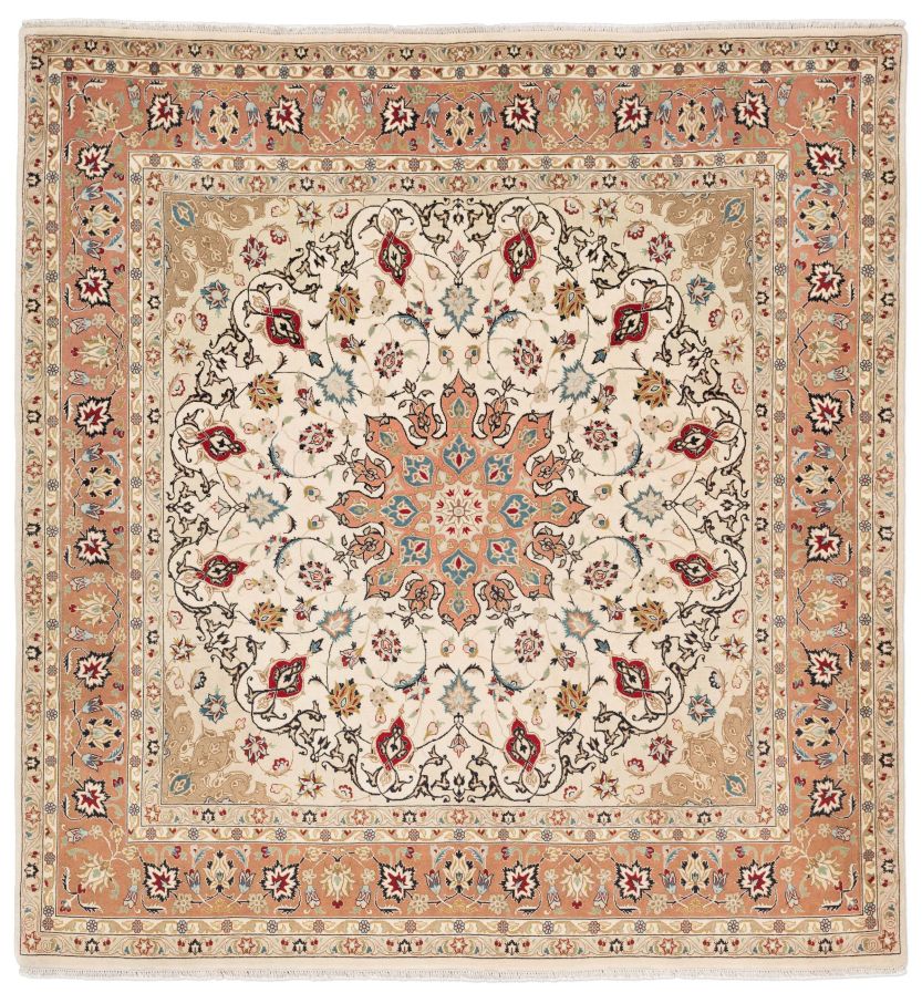 handgeknüpfter Orienteppich Täbriz aus Persien Maß 212x199 cm