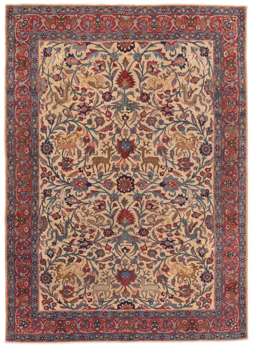 handgeknüpfter Orienteppich Täbriz aus Persien Maß 360x258 cm