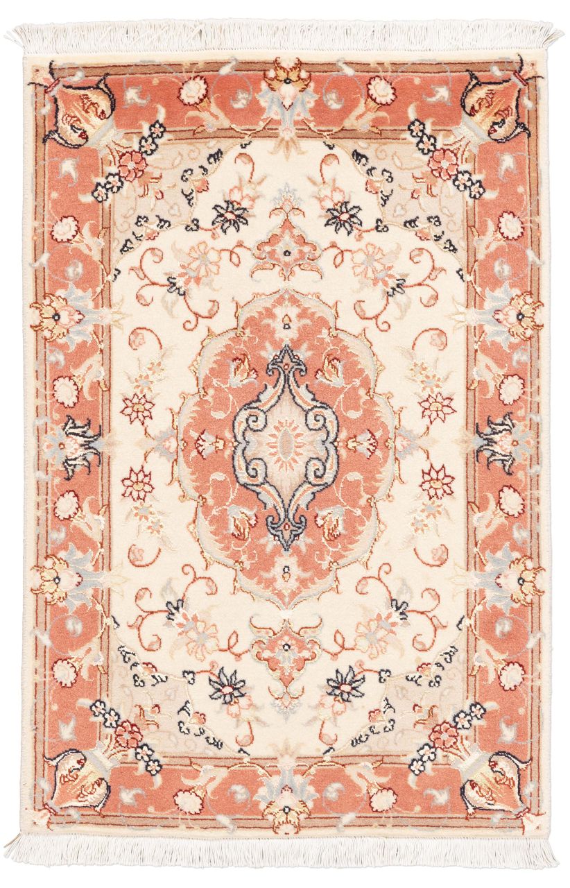 handgeknüpfter Orienteppich Täbriz aus Persien Maß 90x61 cm