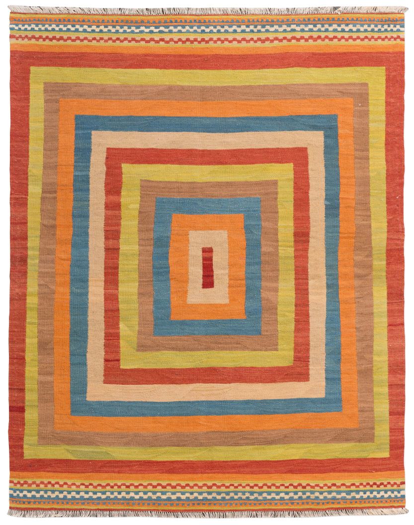 handgewebter Kelim Afschar-Kamo aus Persien Maß 188x150 cm