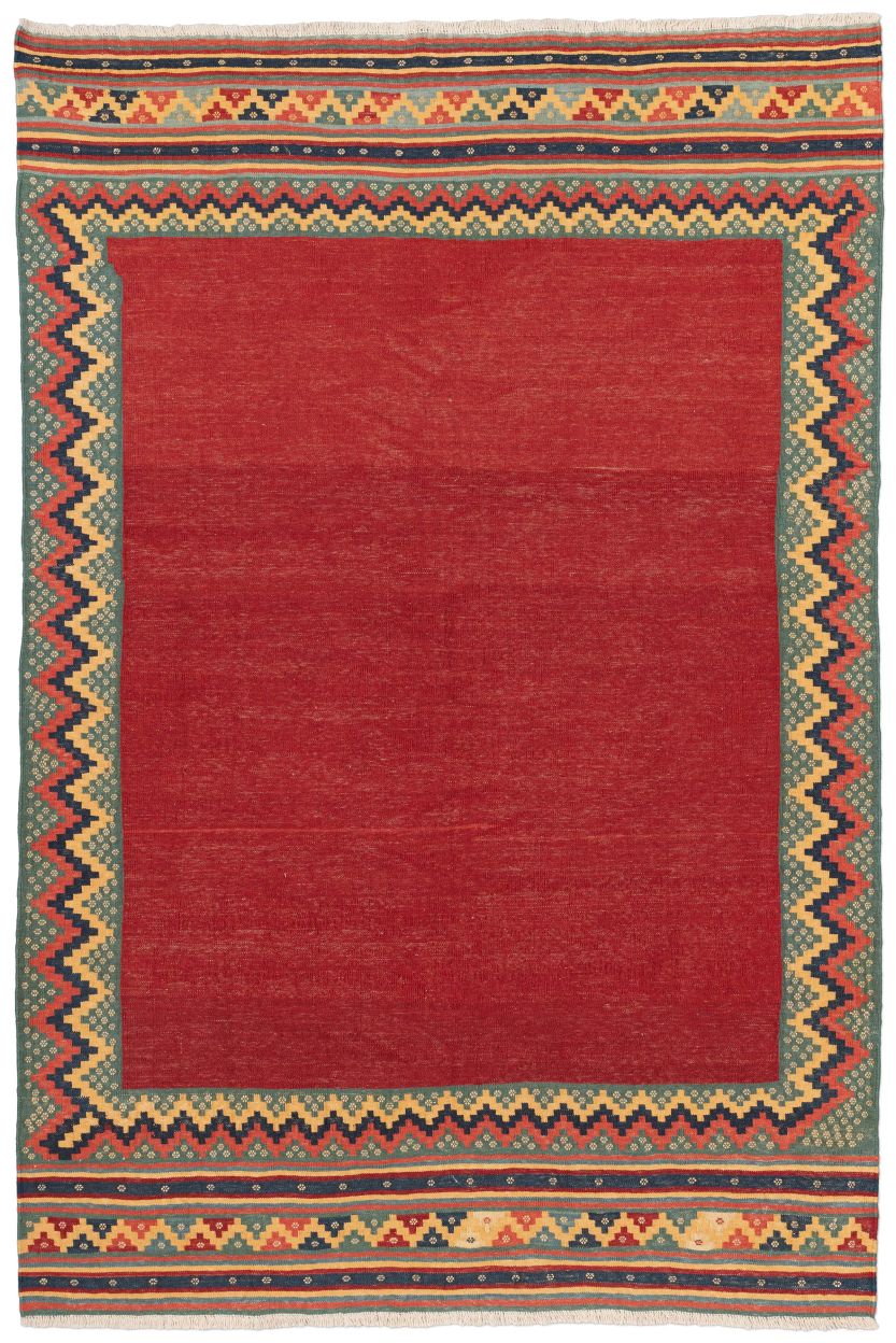 handgewebter Kelim Afschar-Kamo aus Persien Maß 207x140 cm