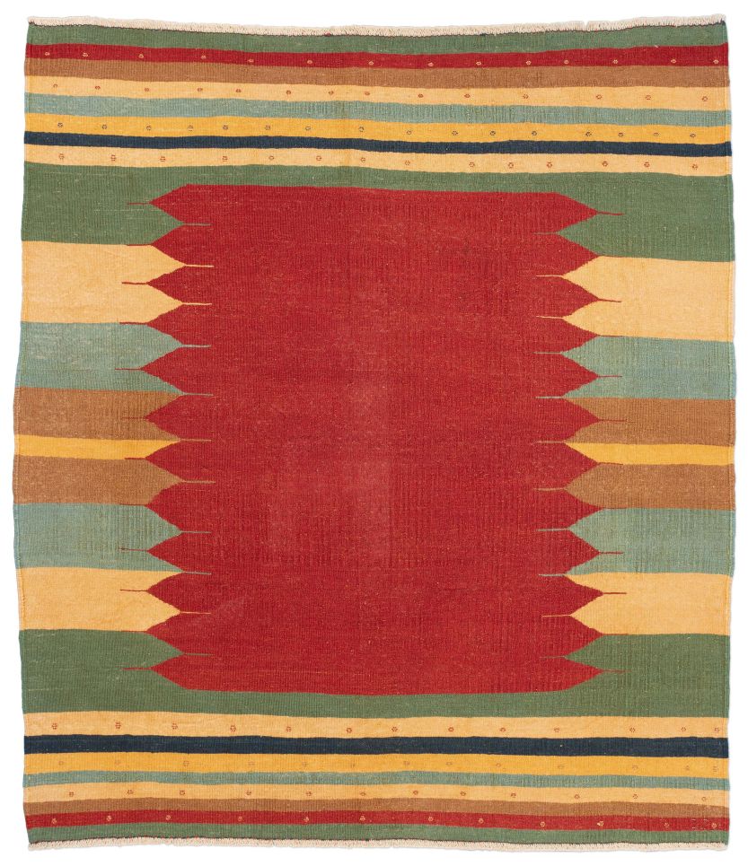 handgewebter Kelim Afschar-Kamo aus Persien Maß 210x188 cm