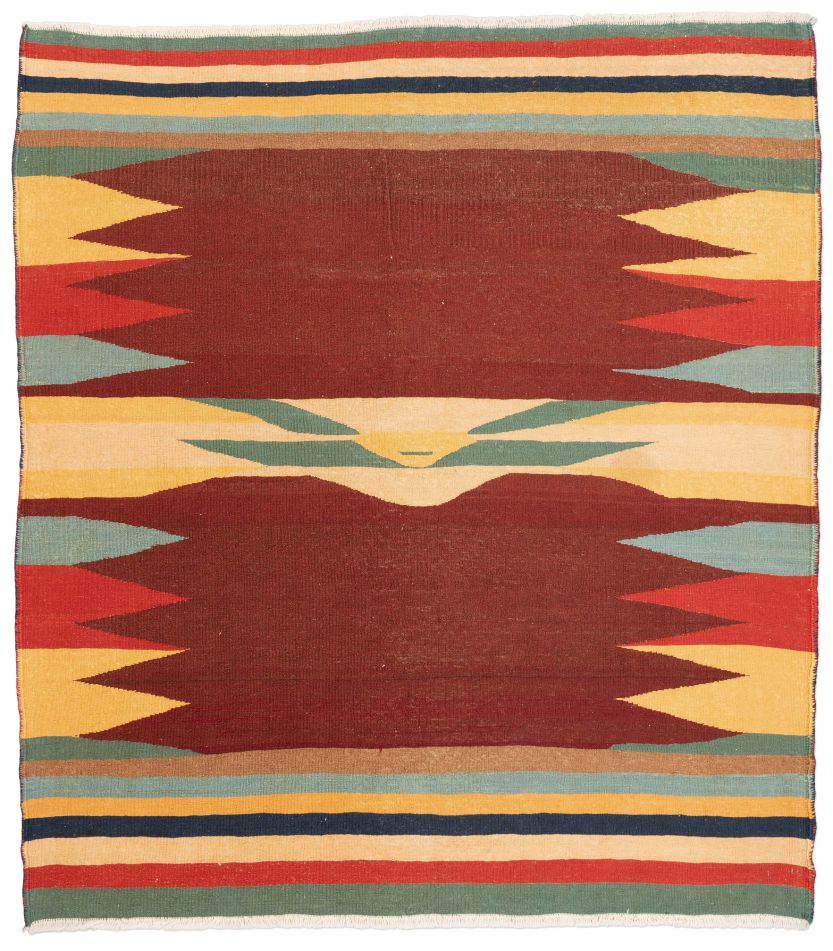 handgewebter Kelim Afschar-Kamo aus Persien Maß 217x198 cm