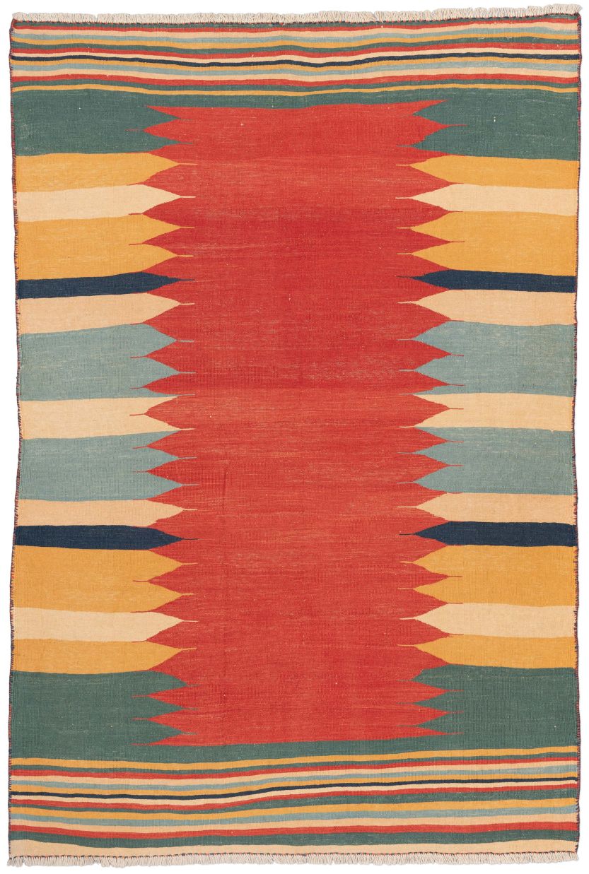 handgewebter Kelim Afschar-Kamo aus Persien Maß 221x147 cm