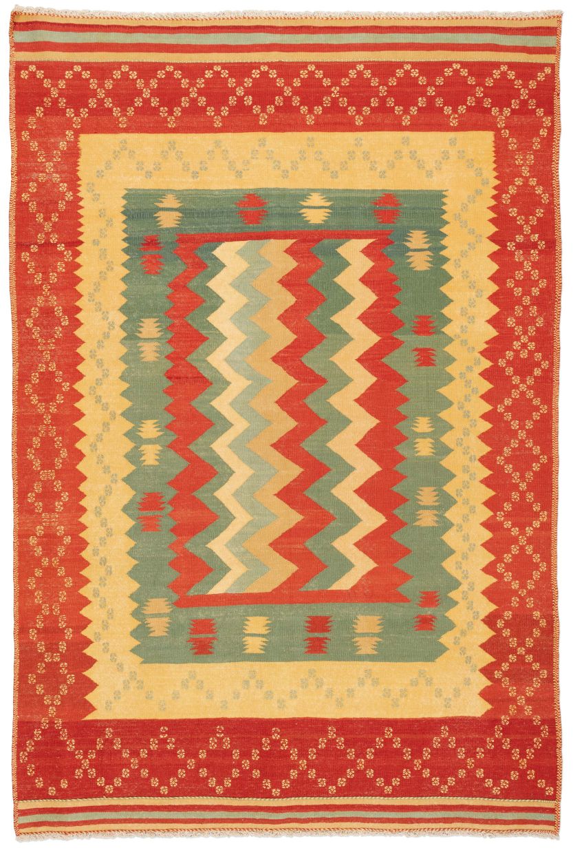 handgewebter Kelim Afschar-Kamo aus Persien Maß 287x193 cm