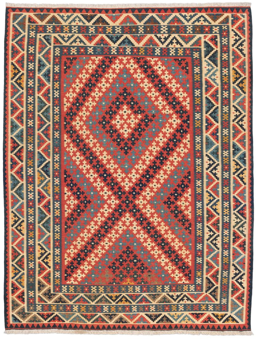 handgewebter Kelim Gaschgai aus Persien Maß 202x160 cm