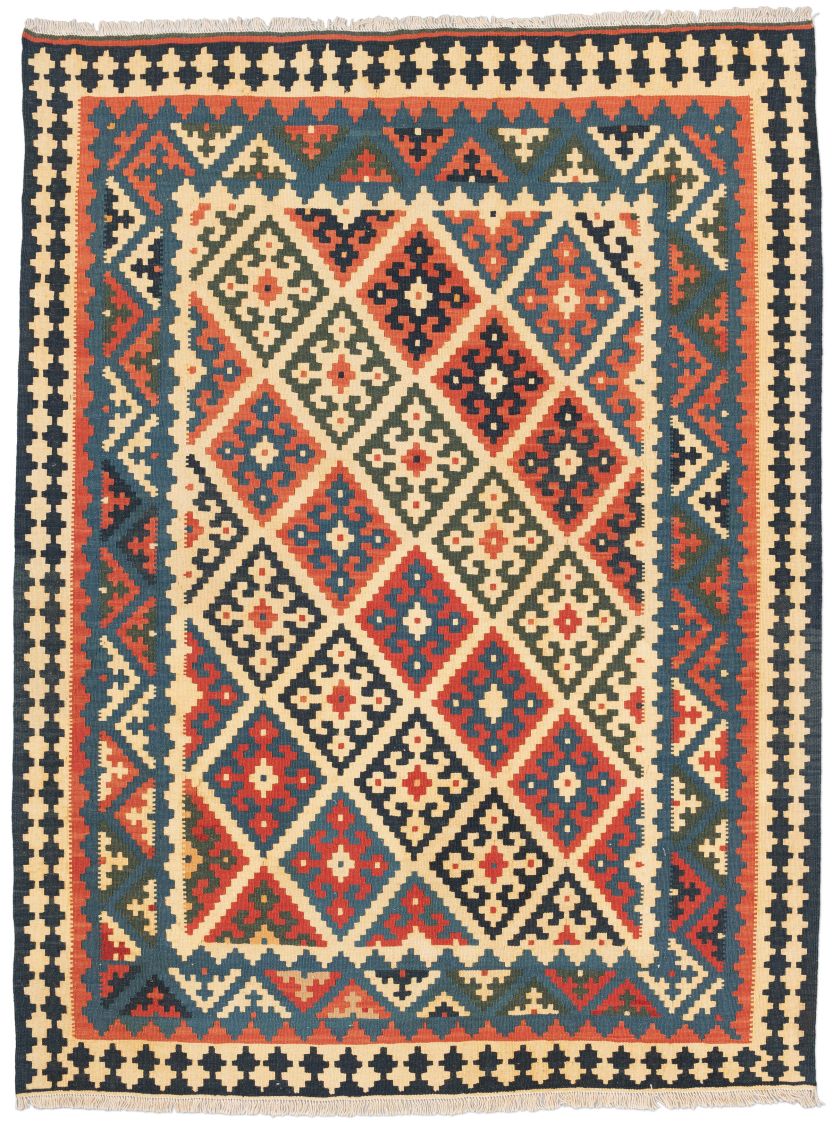 handgewebter Kelim Gaschgai aus Persien Maß 207x155 cm