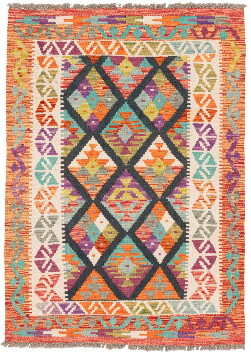 handgewebter Kelim Ghazghar aus Afghanistan Maß 139x101 cm