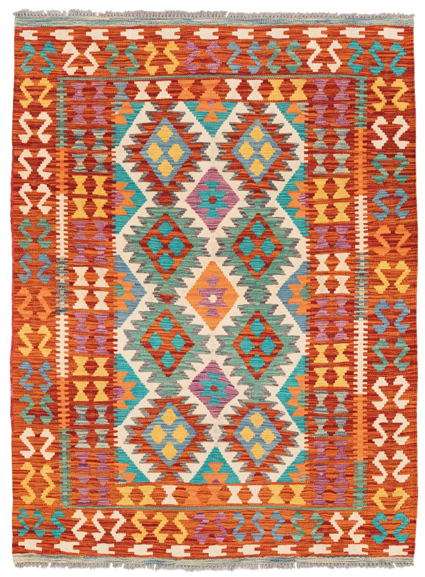 handgewebter Kelim Ghazghar aus Afghanistan Maß 179x132 cm