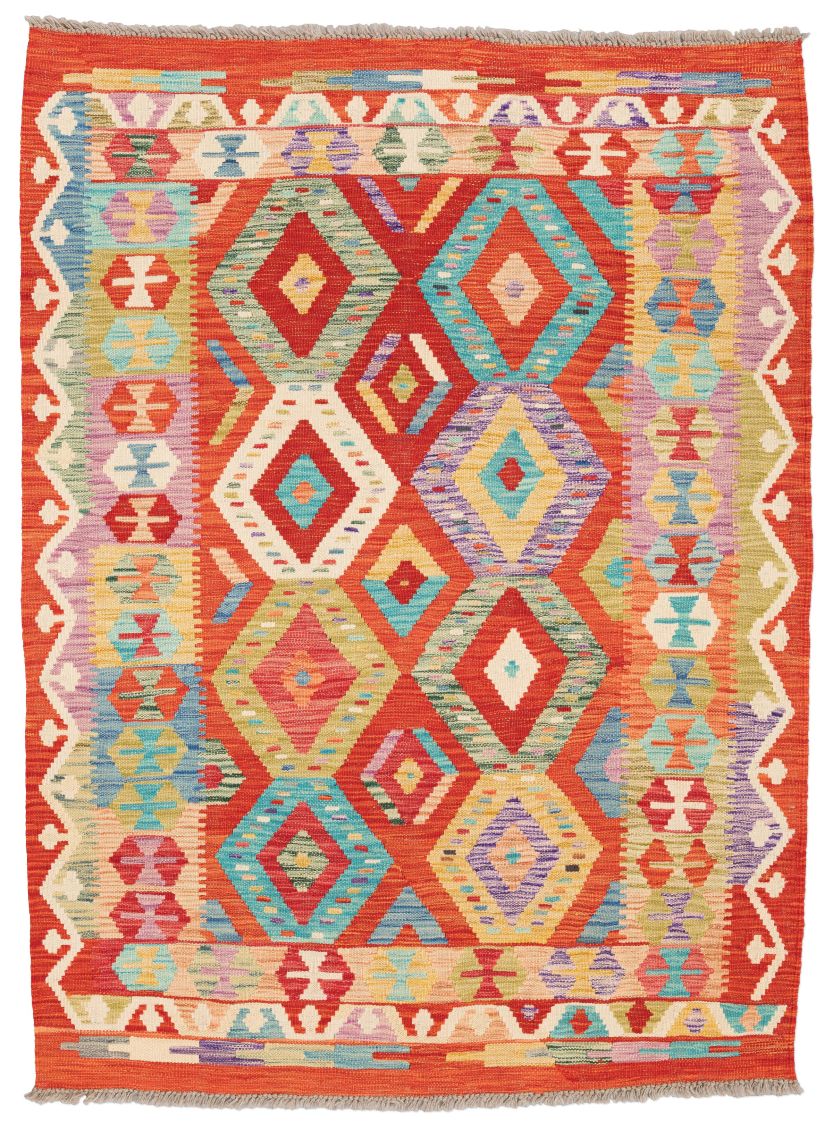 handgewebter Kelim Ghazghar aus Afghanistan Maß 181x135 cm