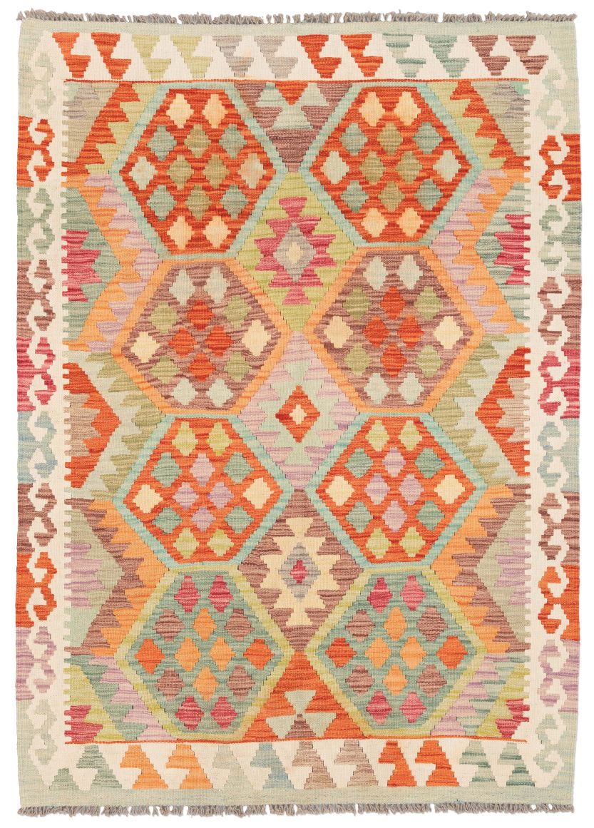 handgewebter Kelim Ghazghar aus Afghanistan Maß 182x130 cm