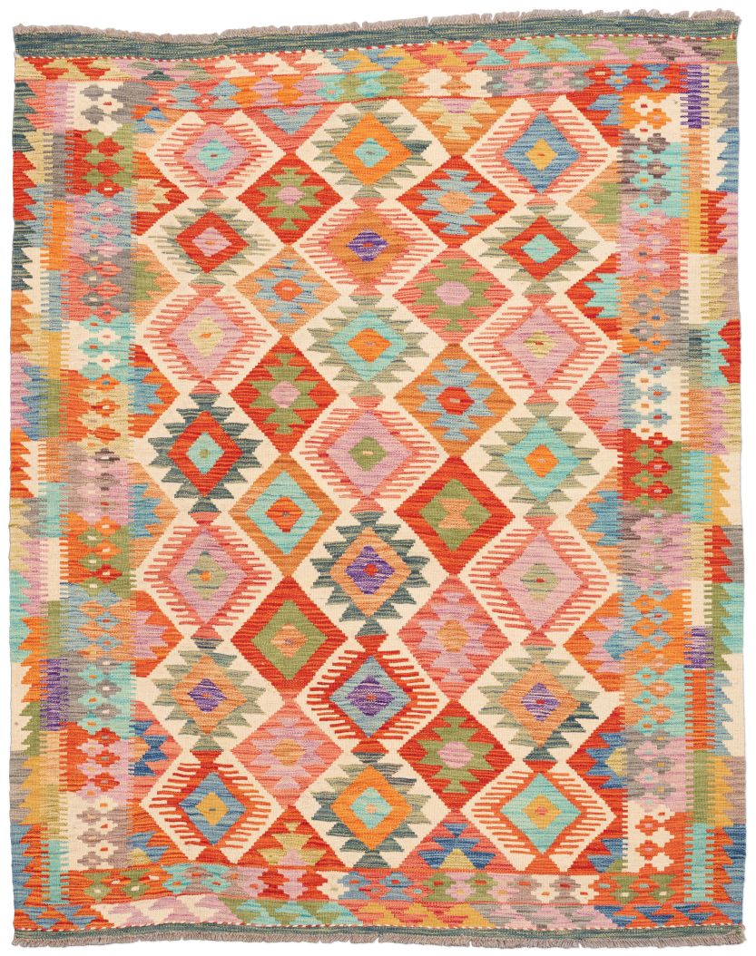 handgewebter Kelim Ghazghar aus Afghanistan Maß 190x153 cm