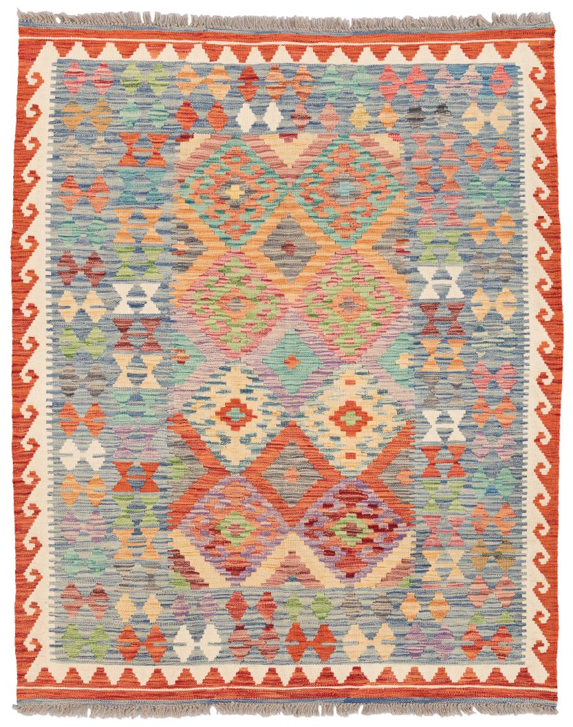 handgewebter Kelim Ghazghar aus Afghanistan Maß 190x154 cm