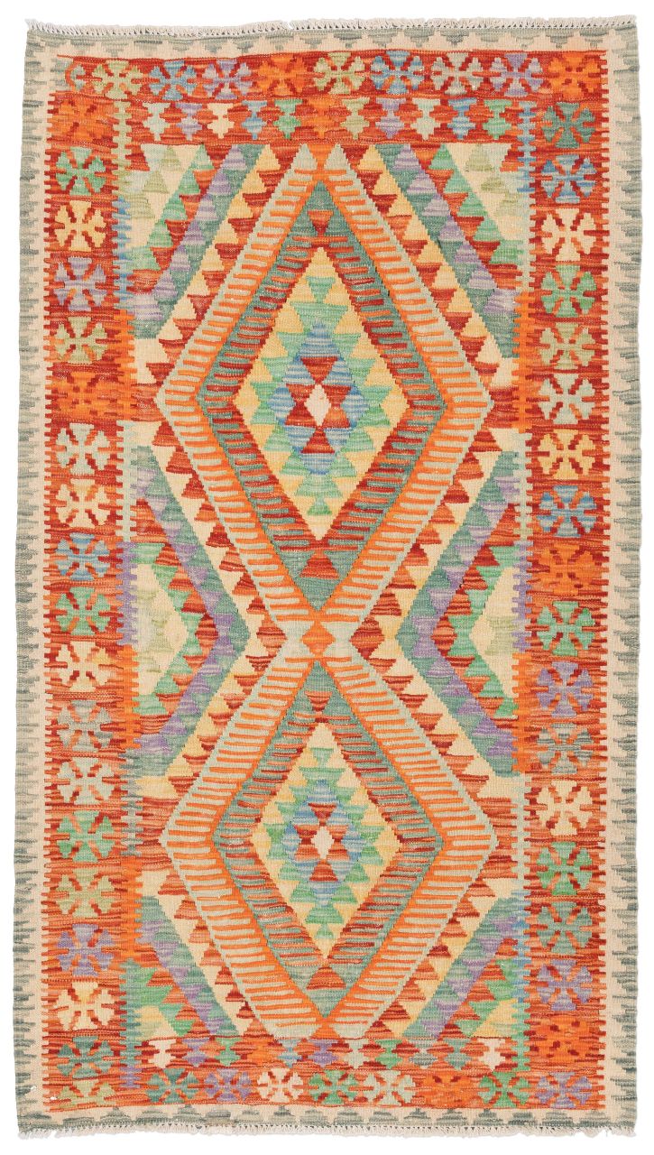 handgewebter Kelim Ghazghar aus Afghanistan Maß 191x108 cm