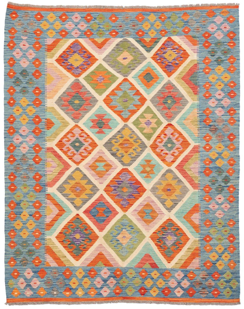 handgewebter Kelim Ghazghar aus Afghanistan Maß 191x153 cm
