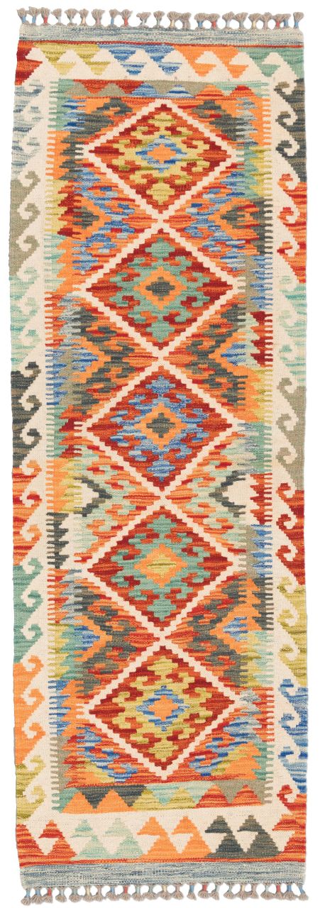 handgewebter Kelim Ghazghar aus Afghanistan Maß 192x65 cm