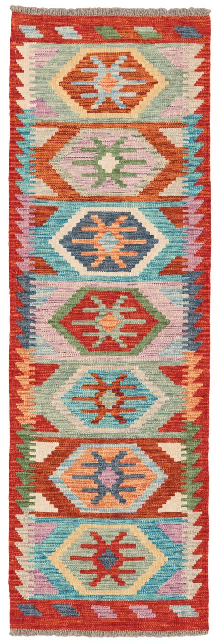 handgewebter Kelim Ghazghar aus Afghanistan Maß 194x63 cm