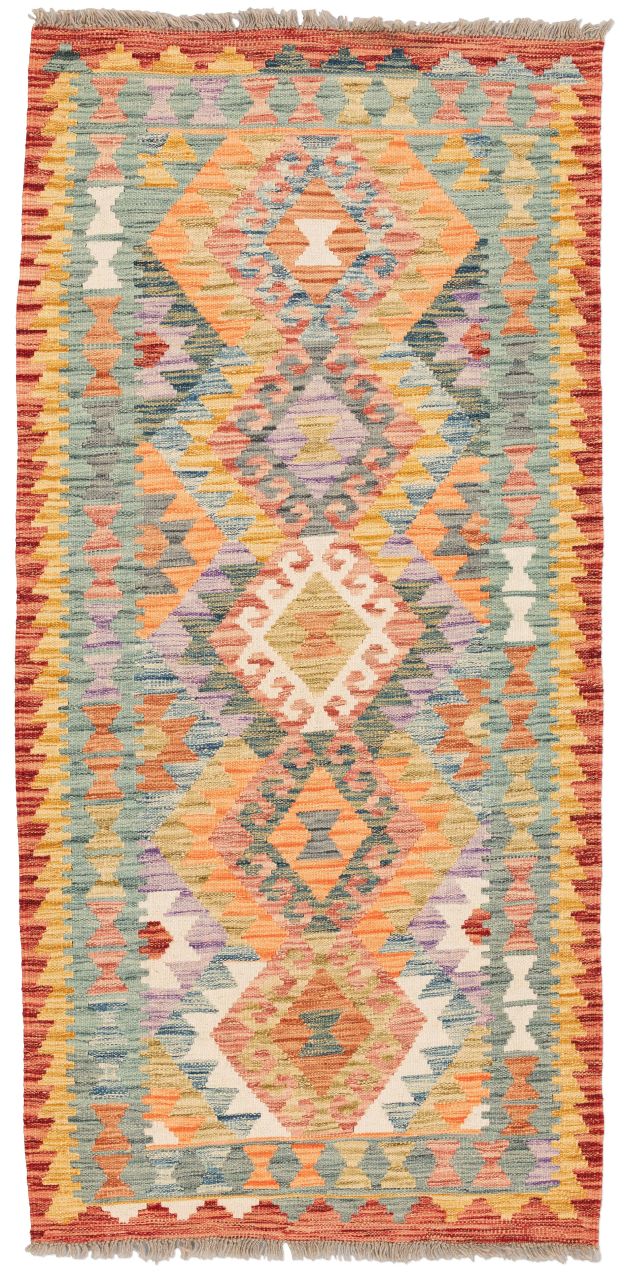 handgewebter Kelim Ghazghar aus Afghanistan Maß 194x93 cm