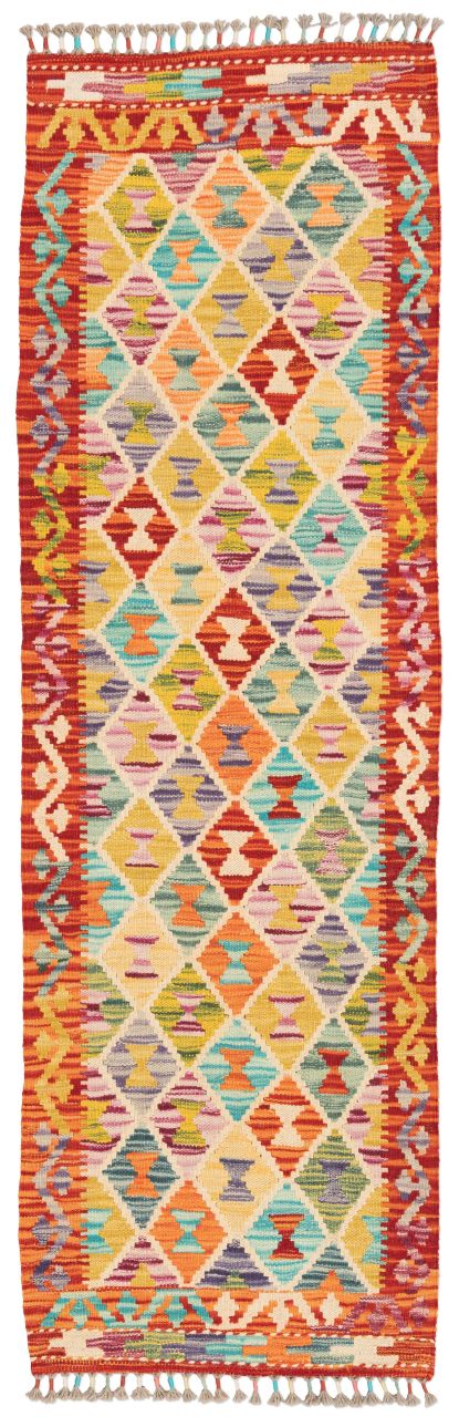 handgewebter Kelim Ghazghar aus Afghanistan Maß 195x65 cm