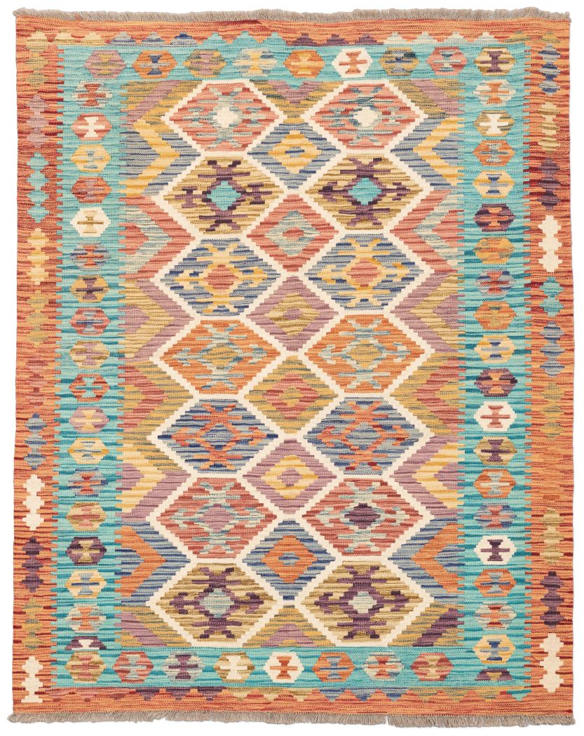 handgewebter Kelim Ghazghar aus Afghanistan Maß 196x158 cm