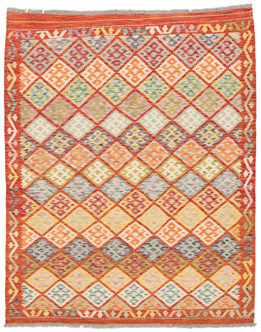 handgewebter Kelim Ghazghar aus Afghanistan Maß 197x161 cm