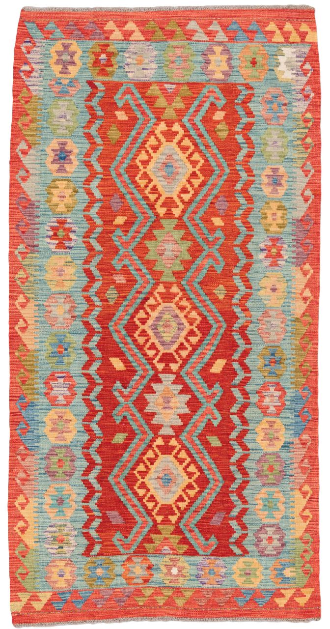 handgewebter Kelim Ghazghar aus Afghanistan Maß 198x101 cm
