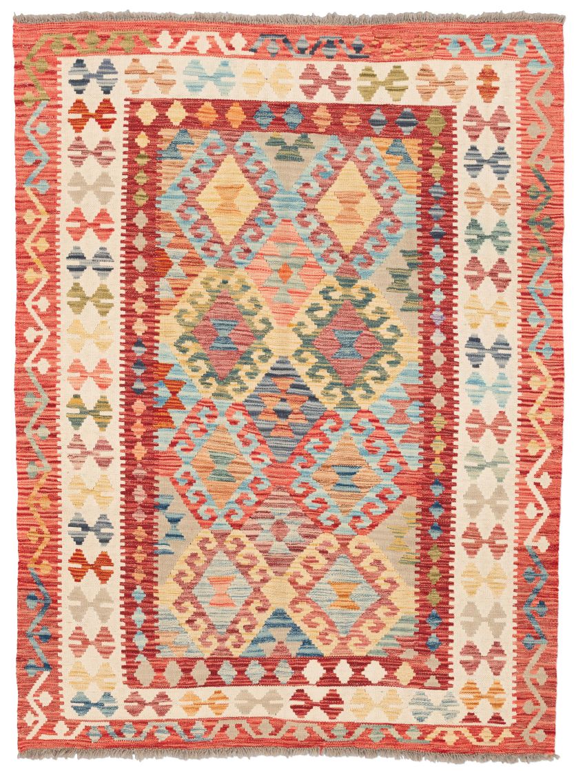 handgewebter Kelim Ghazghar aus Afghanistan Maß 201x153 cm