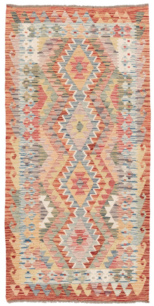 handgewebter Kelim Ghazghar aus Afghanistan Maß 204x101 cm