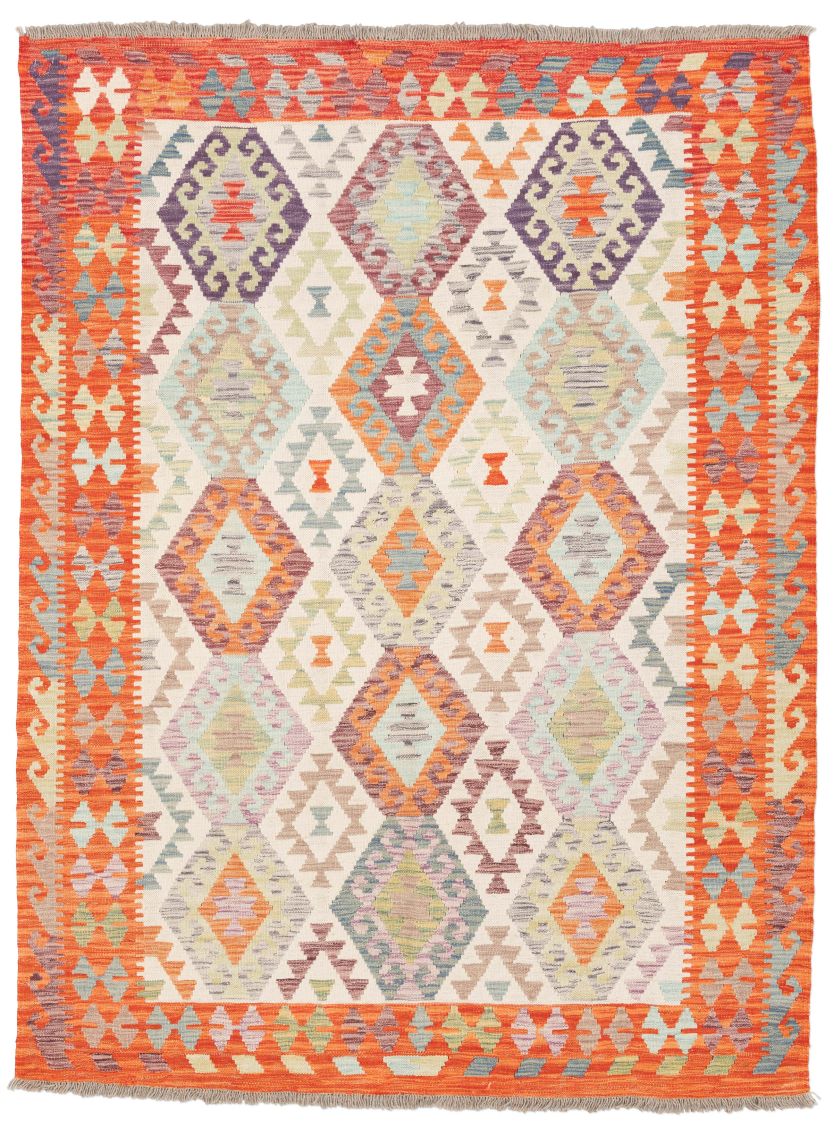 handgewebter Kelim Ghazghar aus Afghanistan Maß 206x156 cm