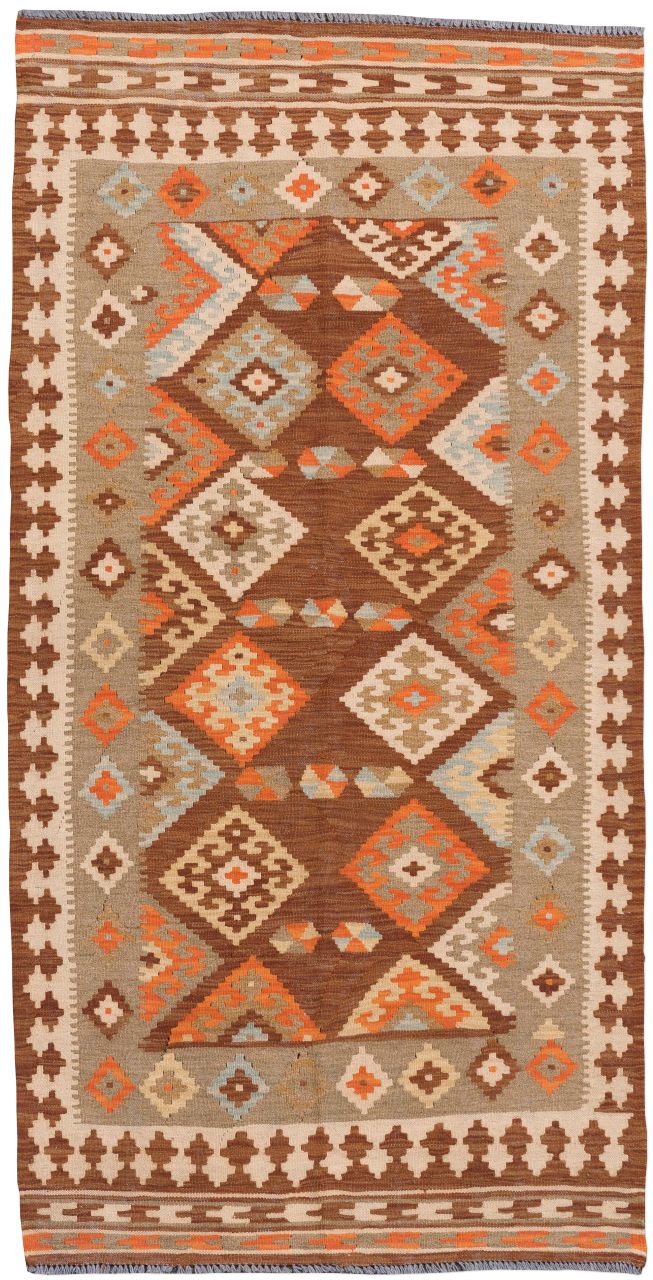 handgewebter Kelim Ghazghar aus Afghanistan Maß 209x107 cm