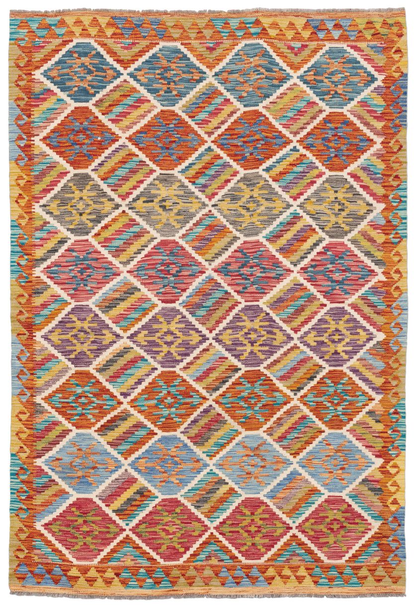 handgewebter Kelim Ghazghar aus Afghanistan Maß 240x165 cm